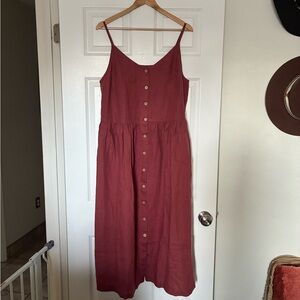 NotPerfectLinen Sarah dress size large in Marsala